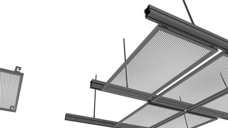 modular mesh ceiling fixture system