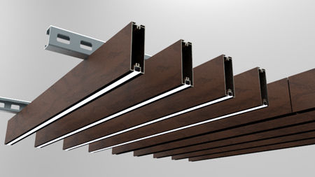 aluminum ceiling profile system with led light